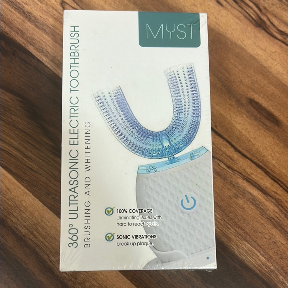 Myst 360 Ultrasonic Electric Toothbrush/ Brushing & Whitening-NIP